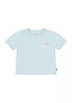 Футболка с этикеткой, хлопок, детская Levi's, цвет Morn Green