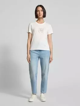 Футболка с этикеткой monari, кремовый