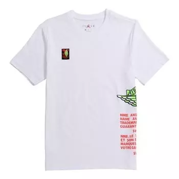 Футболка с этикеткой спортивные с коротким рукавом мужские Air Jordan, белый