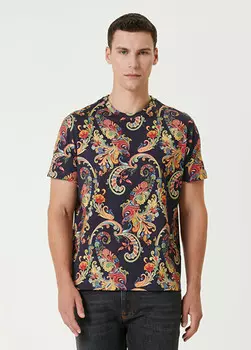 Футболка с этническим рисунком Etro, синий