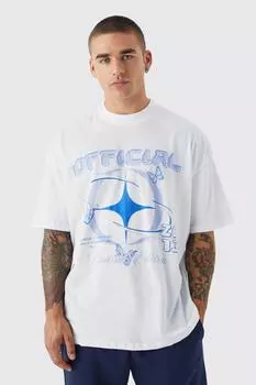 Футболка с бабочкой оверсайз Boohoo, белый