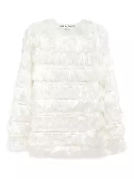 Футболка с бахромой Comme Des Garons, белый