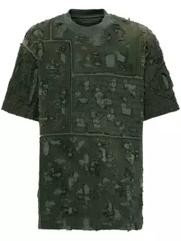 Футболка с бахромой Givenchy, зеленый