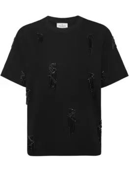 Футболка с бахромой Philipp Plein, черный