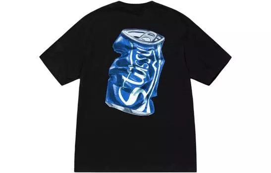 Футболка с банкой газировки Stussy, темно-синий