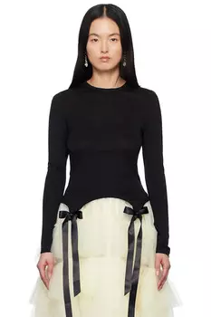 Футболка с бантом Simone Rocha, черный