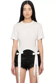 Футболка с бантом Simone Rocha, цвет ivory