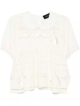 Футболка с бантом Simone Rocha, нейтральный цвет