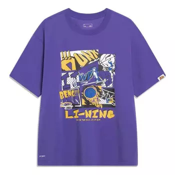 Футболка с баскетбольной графикой Li-Ning, фиолетовый