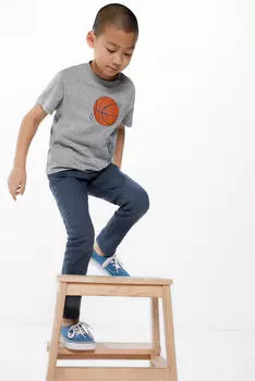 Футболка с баскетбольным принтом для мальчика Springfield Kids, серый