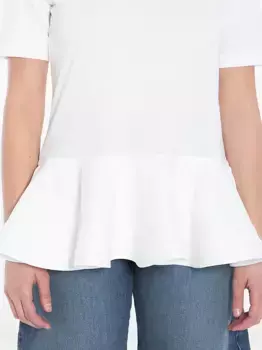 Футболка с баской Alaa, белый