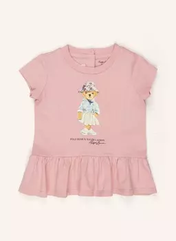 Футболка с баской Polo Ralph Lauren, розовый