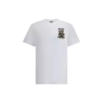 Футболка с белым медведем Moschino, белый