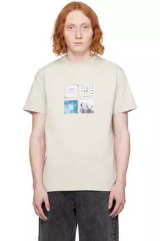 Футболка с бежевыми нашивками ADER error