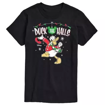 Футболка's Big & Tall Duck The Halls с рисунком Disney, черный