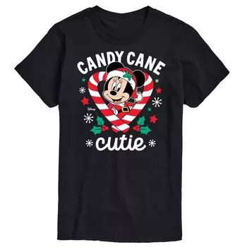 Футболка's Big & Tall Minnie Candy Cane Cutie с рисунком Disney, черный