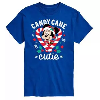 Футболка's Big & Tall Minnie Candy Cane Cutie с рисунком Disney, синий