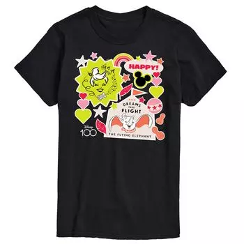 Футболка 's Big & Tall с изображением 100 лет высокого полета Disney, черный