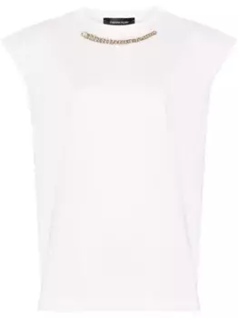 Футболка с бисером Fabiana Filippi, белый