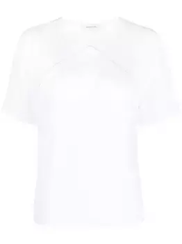 Футболка с бисером Fabiana Filippi, белый