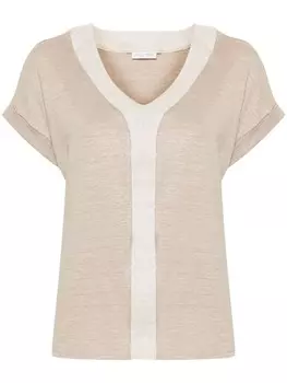 Футболка с бисером Le Tricot Perugia, нейтральный цвет