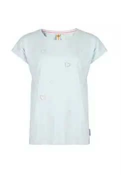 Футболка с блестящей надписью «Любовь» со стразовым сердцем и нежными деталями Roadsign Australia, синий