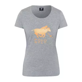 Футболка с блестящим логотипом POLO SYLT, цвет grau