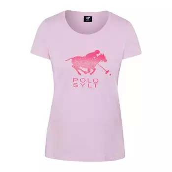 Футболка с блестящим логотипом POLO SYLT, цвет rosa