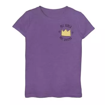 Футболка с блестящим рисунком All Girls Are Queens Crown для девочек 7–16 лет Licensed Character