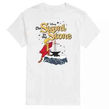 Футболка с большим и высоким логотипом The Sword And The Stone Disney, белый