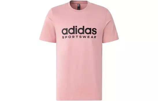 Футболка с большим линейным логотипом Adidas, Miracle Purple Pink