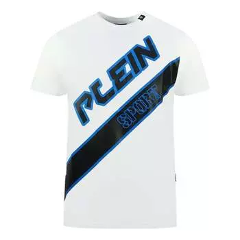 Футболка с большим логотипом Plein Sport, белый