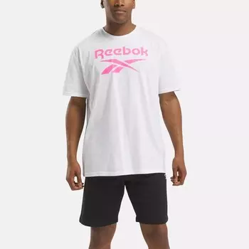 Футболка с большим логотипом Stacked Reebok, белый