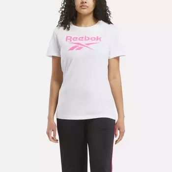 Футболка с большим логотипом Stacked Reebok, белый