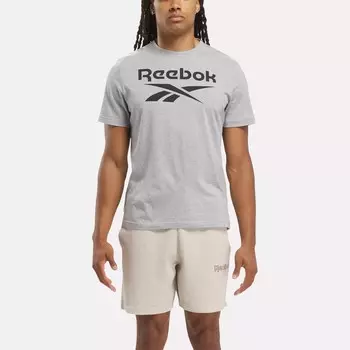 Футболка с большим сложенным логотипом Identity Reebok, серый