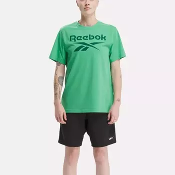 Футболка с большим сложенным логотипом Identity Reebok, зеленый