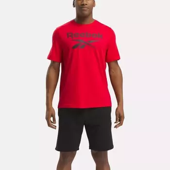 Футболка с большим сложенным логотипом Identity Reebok, красный