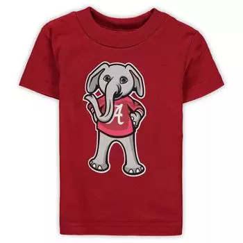 Футболка с большим талисманом и логотипом Infant Crimson Alabama Crimson Tide Unbranded