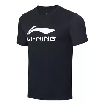 Футболка с большой графикой для бадминтона Li-Ning, черный