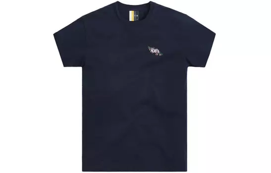 Футболка с ботаническим цветочным принтом KITH, темно-синий