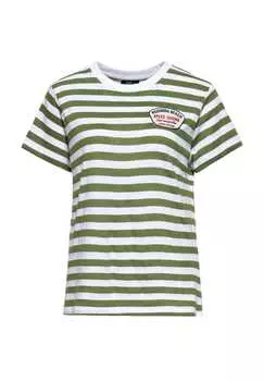 Футболка с бретонскими полосками редондо-бич - speed kings Queen Kerosin, зеленый