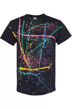 Футболка с брызгами диеномита Dyenomite, цвет black/ rainbow