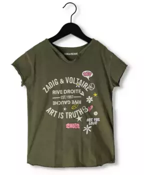Футболка с буквами E Zadig & Voltaire, зеленый