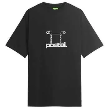 Футболка с булавкой Postal, черный