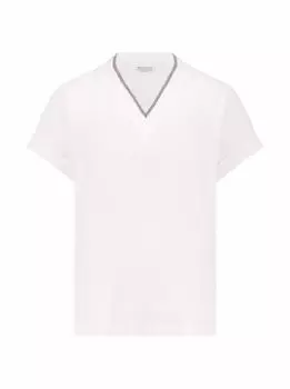 Футболка с цепочкой мониль Brunello Cucinelli