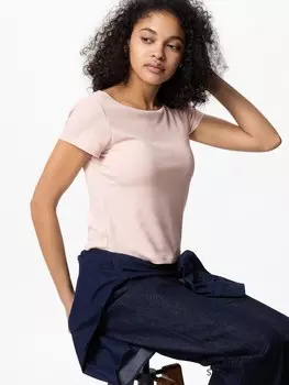 Футболка с чашечками airism Uniqlo, цвет 10 розовый