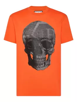 Футболка с черепом Philipp Plein, оранжевый