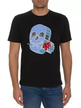 Футболка с черепом Roseland Robert Graham, черный