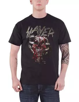 Футболка с черепом Slayer, черный