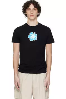 Футболка с черным цветком ABRA